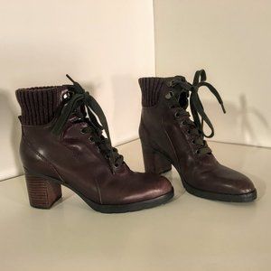 Easy Spirit Leather Lace Up Booties